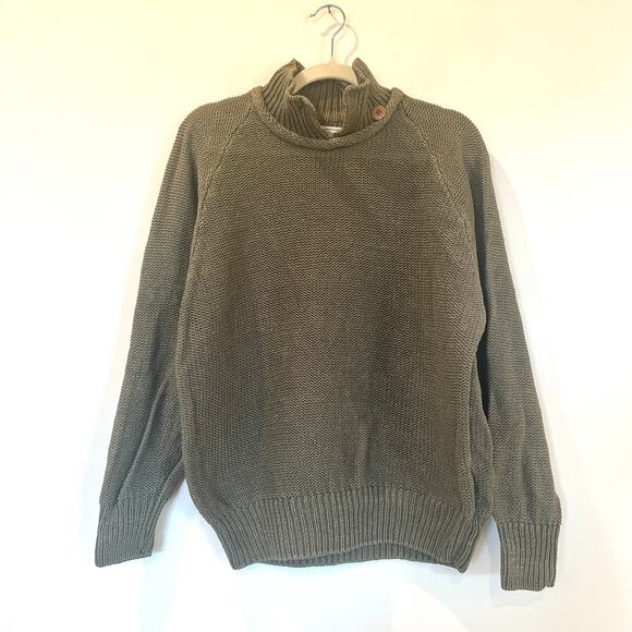 Vtg Gap Sweater Cotton Ramie Blend Mens Womens Medium Green - Picture 1 of 11